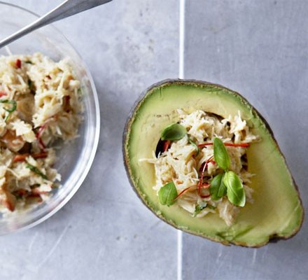 Crab-stuffed avocados recipe 