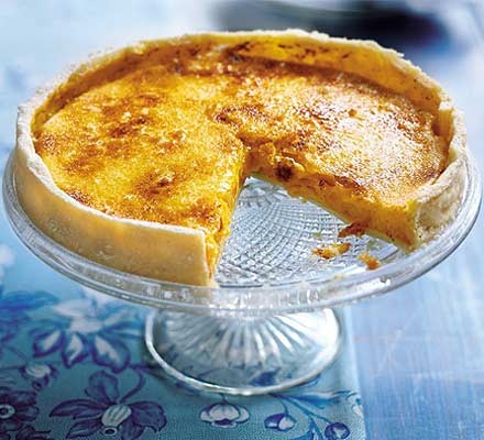 Caramelised passion fruit & lime tart recipe 
