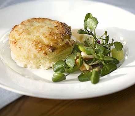 Double-baked cheddar soufflés recipe