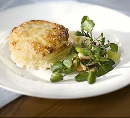 Double-baked cheddar soufflés recipe 