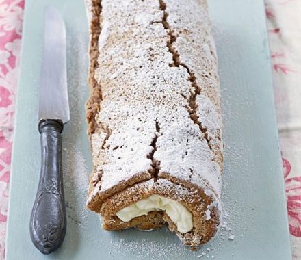 Chestnut & amaretto roulade recipe