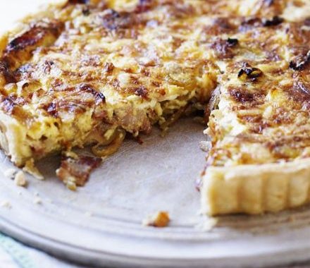 Egg-free cheese & bacon quiche recipe