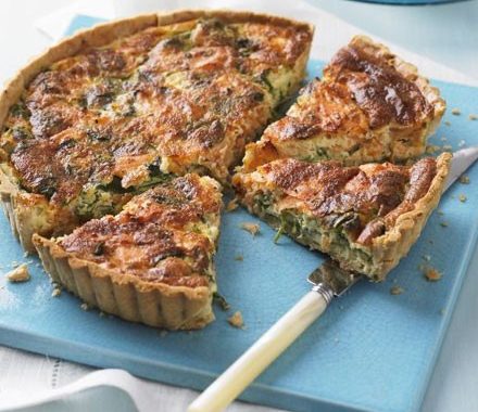 Salmon & watercress quiche recipe