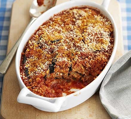Aubergine & tomato grill recipe 