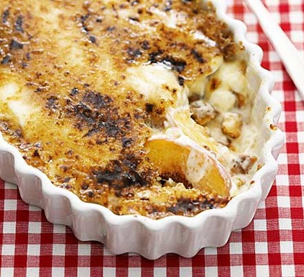 Peach & almond crunch  recipe 