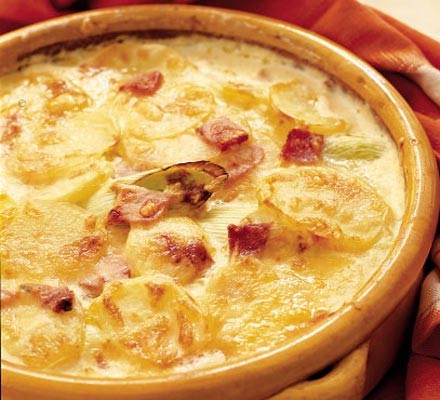 Potato & leek gratin recipe 