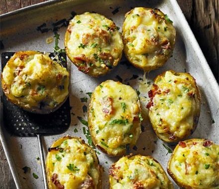 Cheesy stuffed baked potatoes