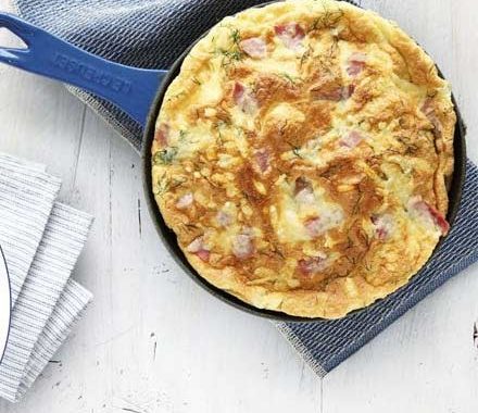 Cheese & ham souffléd omelette recipe