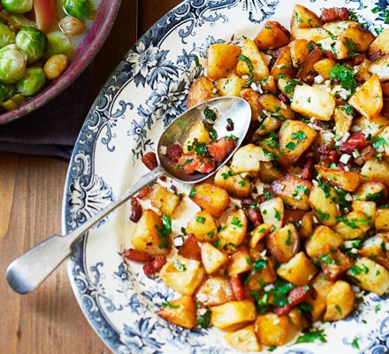 Sautéed potatoes with bacon lardons & persillade recipe 