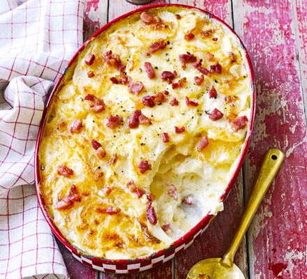 Triple cheese & bacon dauphinoise recipe 