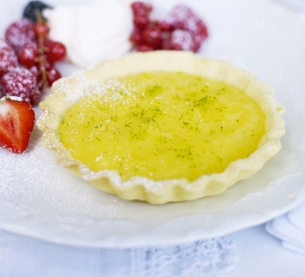 Lime curd tarts with summer berries recipe 