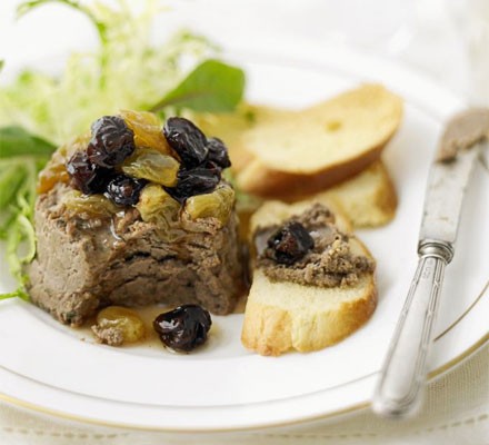 Chicken liver parfait with sultanas & raisins recipe 