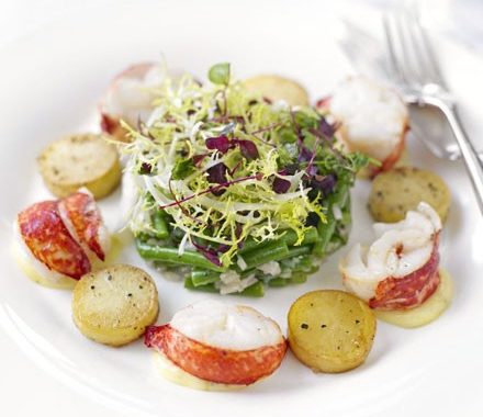 Warm lobster & potato salad with truffled mayonnaise recipe