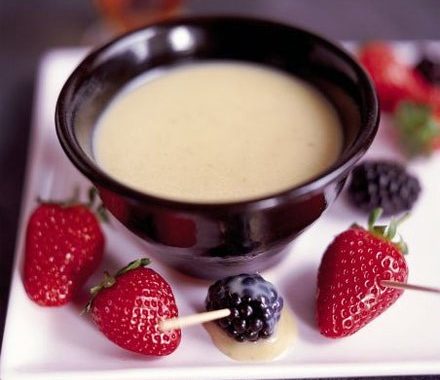 White chocolate fondue  recipe