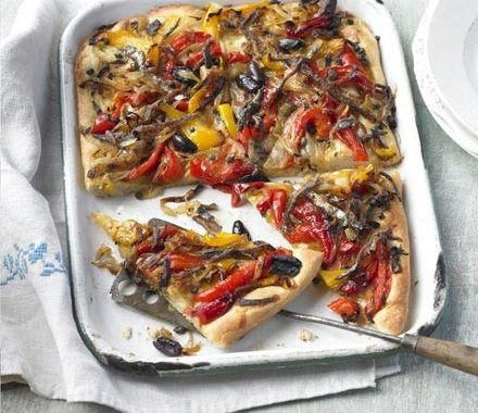 Pepper pissaladière recipe