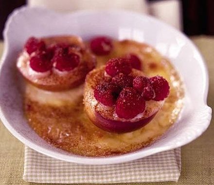 Nectarine & raspberry gratin recipe