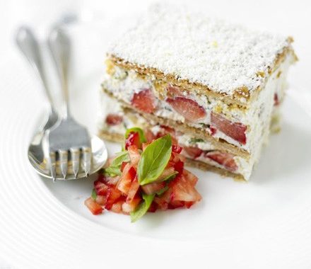 Strawberry & white chocolate millefeuille recipe