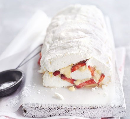 Strawberry cream roulade recipe 