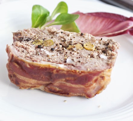Duck & pork terrine with cranberries & pistachios recipe 