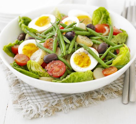 Summer salad with anchovy dressing recipe 