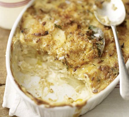 Creamy potato & shallot gratin recipe 