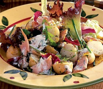Warm trout salad with dill & lemon recipe