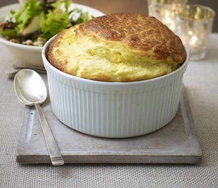 Cheeseboard soufflé & seasonal salad recipe