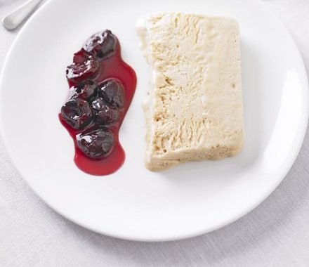Peanut butter parfait with cherry compote recipe