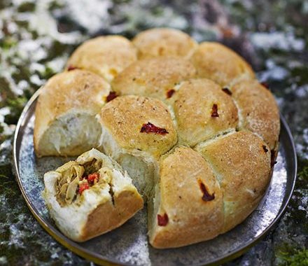 Stuffed tear-and-share rolls recipe