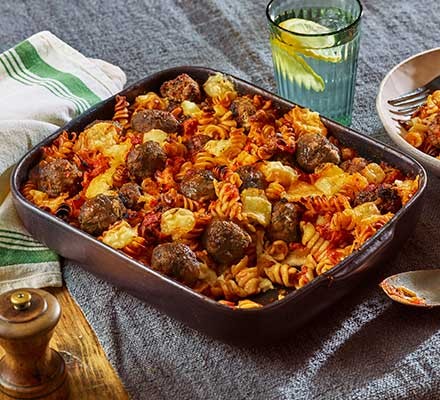 Meatball pasta bake (pasta al forno) recipe 