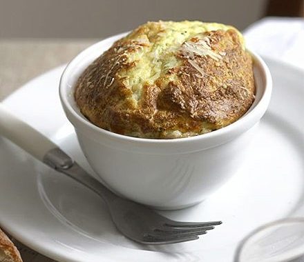 Goat's cheese, spring onion & parsley soufflés recipe