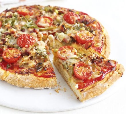 Cheese & bacon scone pizza recipe 