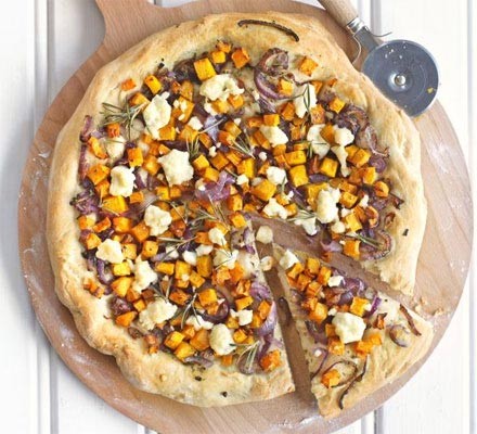 Butternut & rosemary pizza recipe 