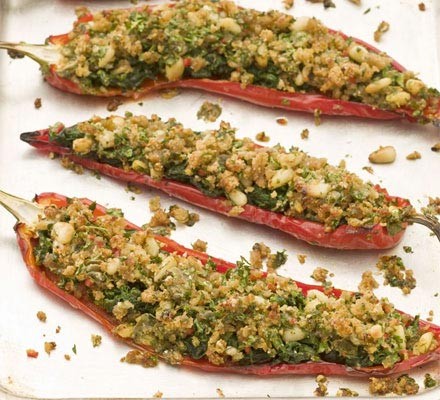 Baked stuffed Romano peppers recipe 