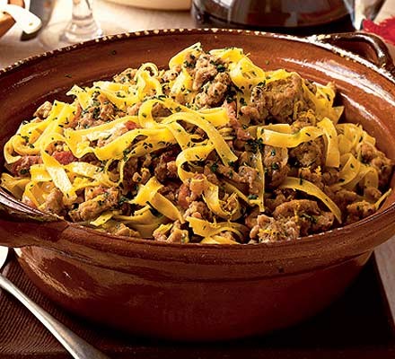 Tagliatelle with a lemon pork ragù recipe 