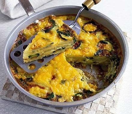 Courgette, potato & mint frittata recipe