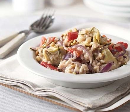 Artichoke, red onion & rosemary risotto recipe