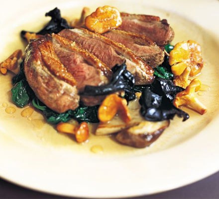Roast duck breasts with maple syrup vinaigrette recipe 