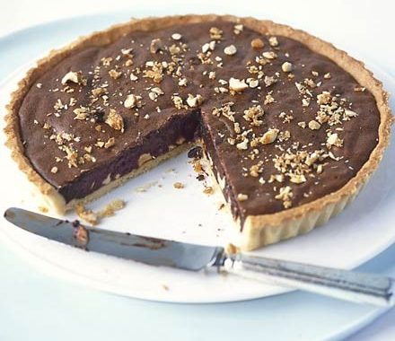 Chocolate & hazelnut praline tart recipe