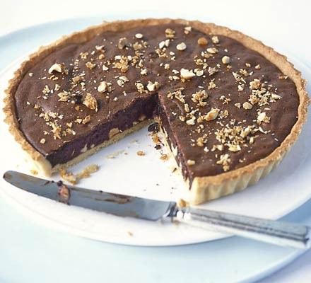 Chocolate & hazelnut praline tart recipe 