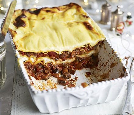 Triple cheese & aubergine lasagne recipe