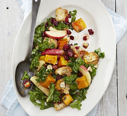 Winter apple & squash panzanella recipe 