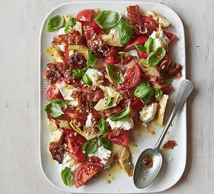 Italian-style salad with crisp pancetta recipe 