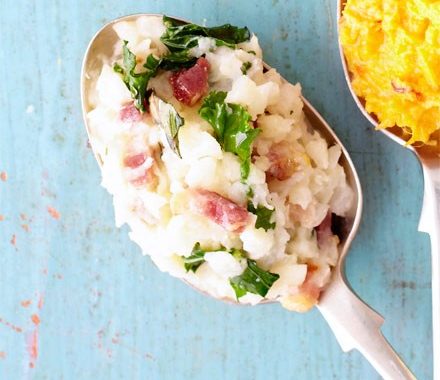 Celeriac, cavolo nero & bacon mash recipe