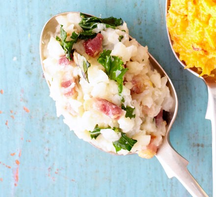 Celeriac, cavolo nero & bacon mash recipe 