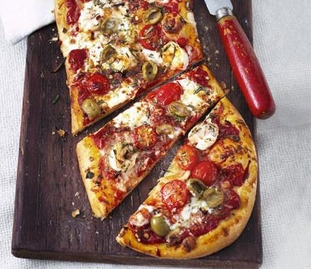 Spicy prawn pizzas recipe