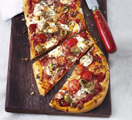 Spicy prawn pizzas recipe 
