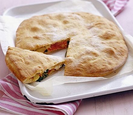 Ham, spinach & artichoke pizza pie recipe