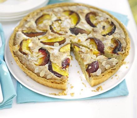 Easy peach & almond tart recipe