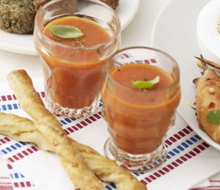 Roasted red pepper shots recipe